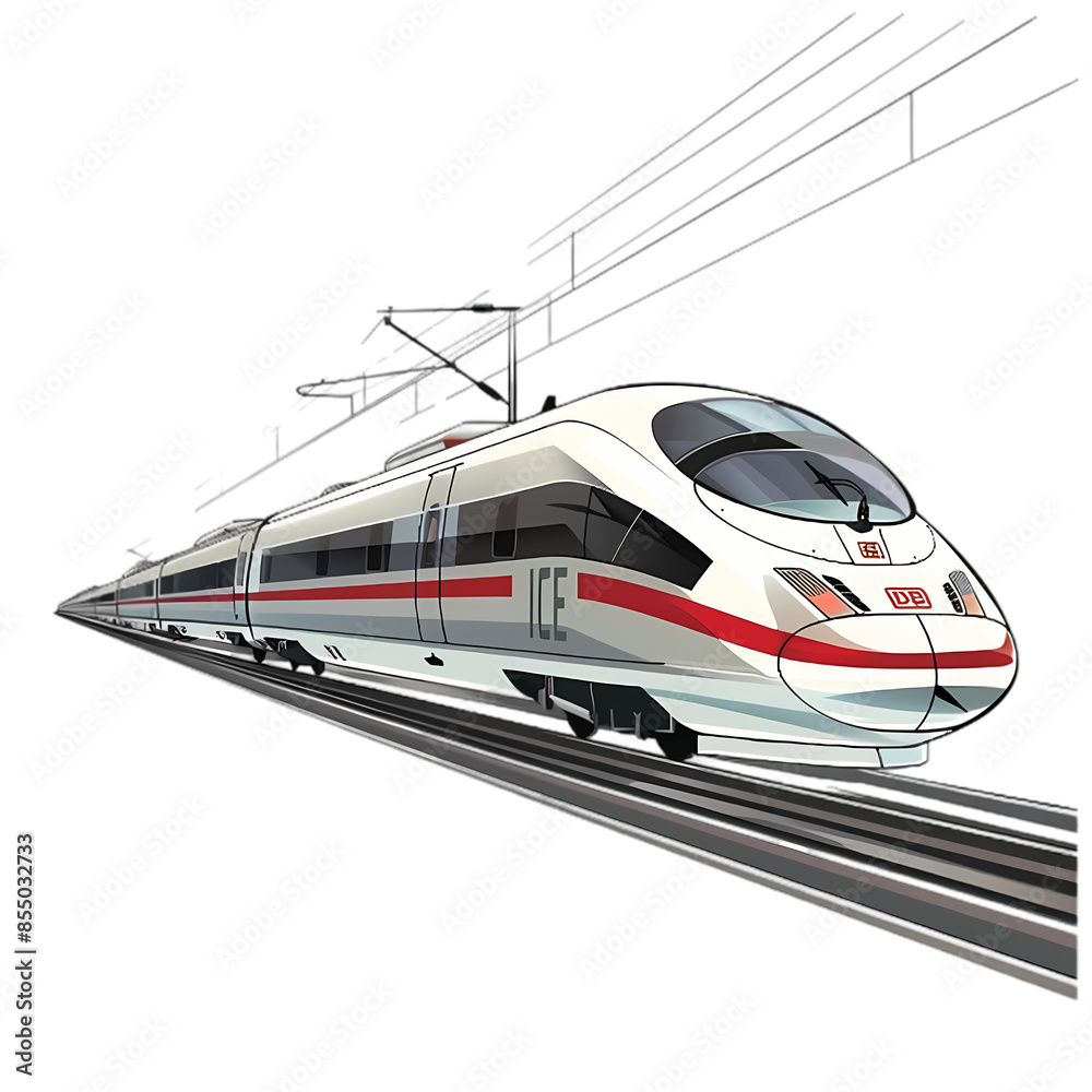 Fototapeta premium train on a white background