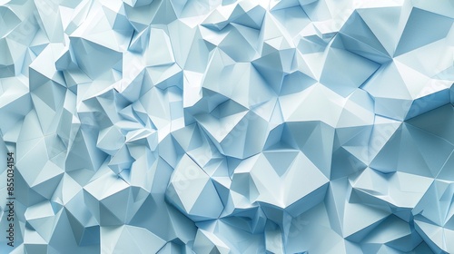 Textured intricate 3D wall: In futuristic geometric style, perfect for light blue and white-themed presentations.
