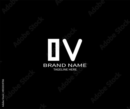 DV letter logo Design. Unique attractive creative modern initial DV initial based letter icon logo