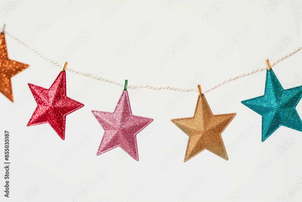 christmas star decoration on white background christmas star decoration on white background
