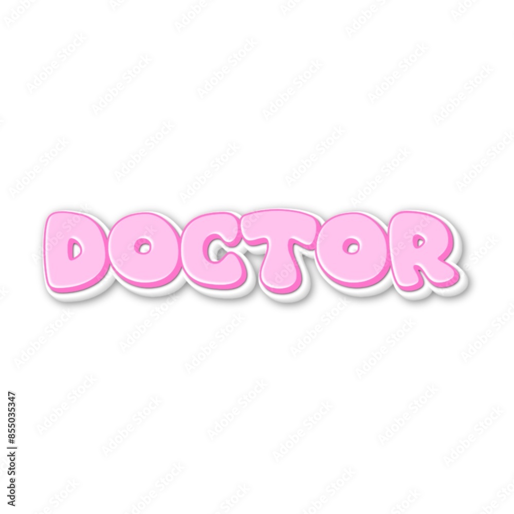 3D Doctor text poster art 3D Doctor text poster art