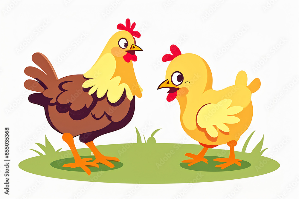 Fototapeta premium 놀란 병아리 Generative AI