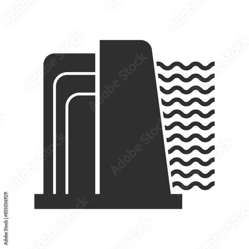 Dam icon or logo design isolated sign symbol vector illustration. Collection of high quality black line style vector icons