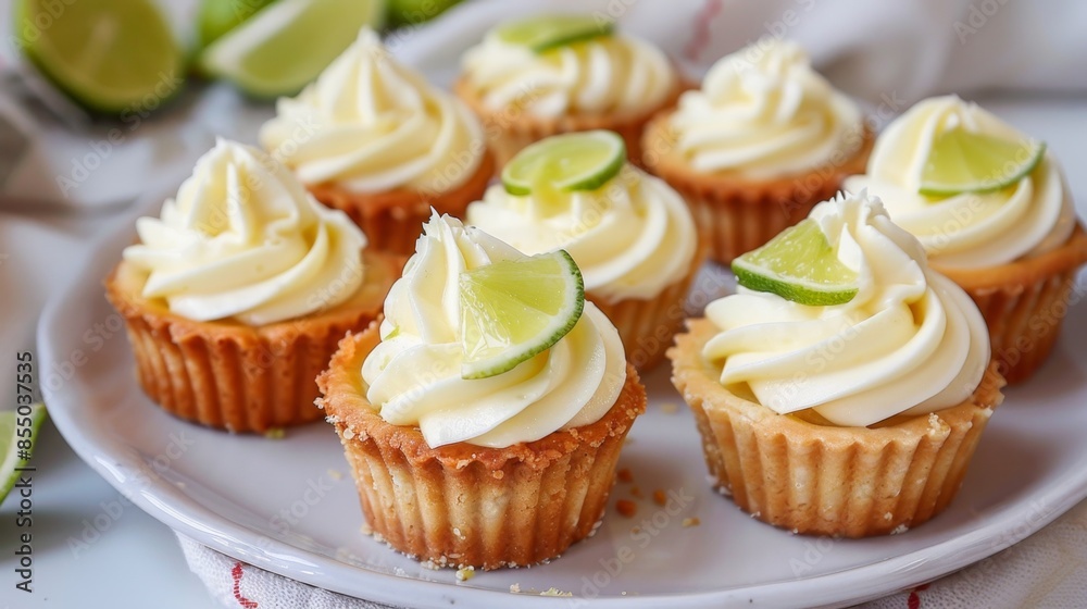 Mini Key Lime Pies. Key Lime Cupcakes with Creamy Frosting Mini Key Lime Pies. Key Lime Cupcakes with Creamy Frosting