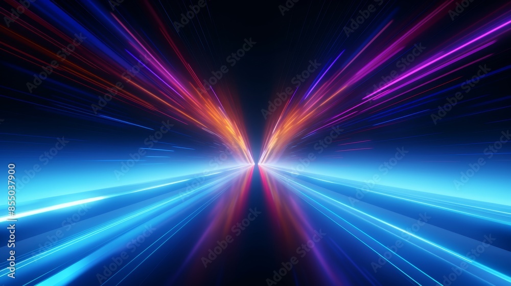 Futuristic Light Speed Tunnel Vision Backdrop Futuristic Light Speed Tunnel Vision Backdrop