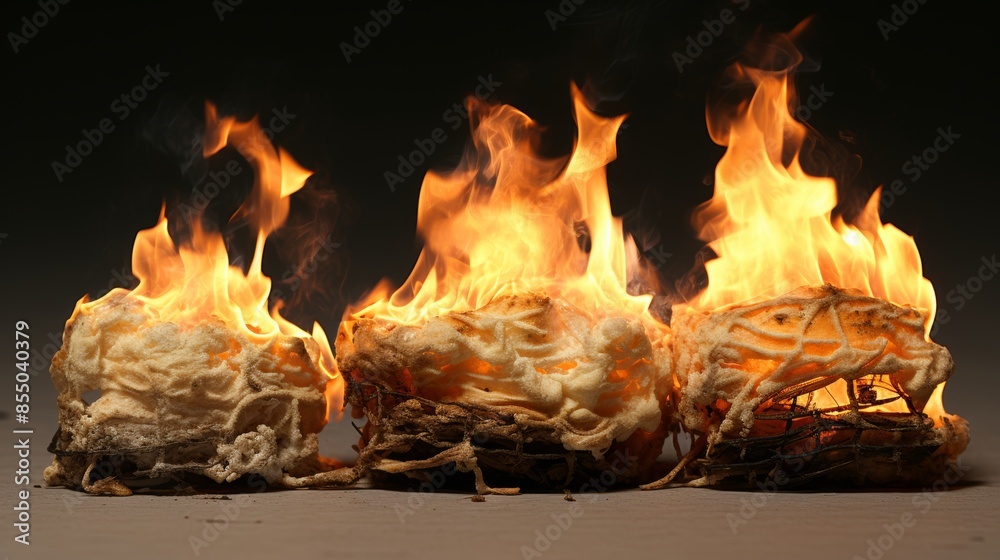 Fototapeta premium From flame to wick the evolution illustrating burnout, symbolizing energy to exhaustion