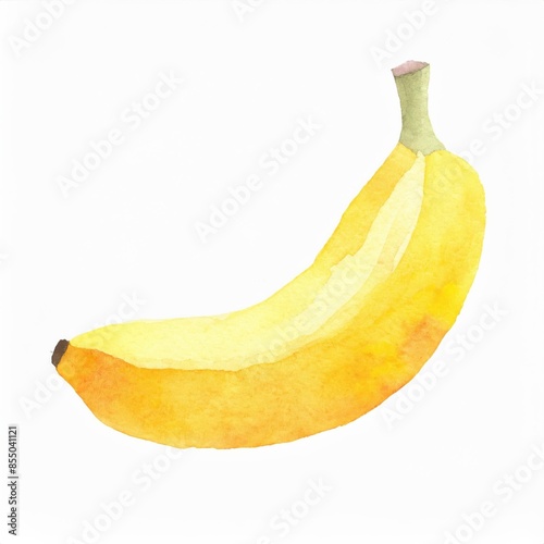 Hand drawn watercolor banana fruit isolated on white background