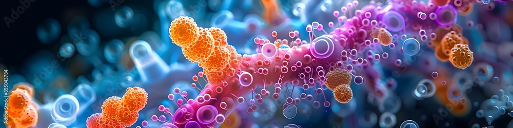 Vibrant of the Intricate Microbiome and Cellular Structures in an Aseptic Laboratory Setting Vibrant of the Intricate Microbiome and Cellular Structures in an Aseptic Laboratory Setting