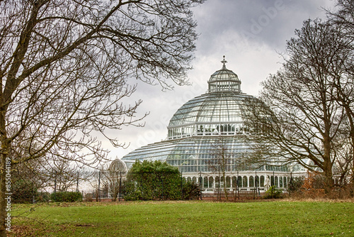 palacio, cristal, jardín, lujo