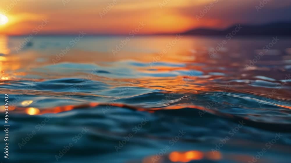 Abstract blur light on sea and ocean at sunset, clear water close up colorful background. Abstract blur light on sea and ocean at sunset, clear water close up colorful background.