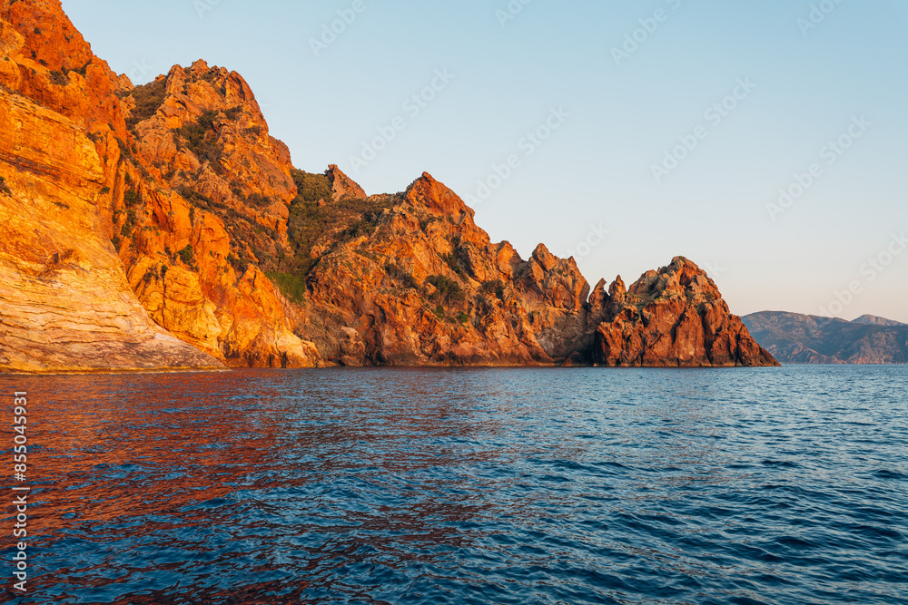 Scandola Natural Reserve, Corsica Island. Seascape, south France.