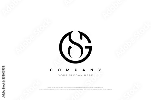 Initial Letter SG or GS Logo Design