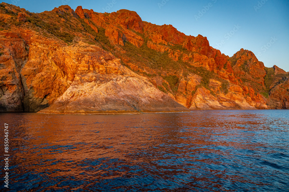 Scandola Natural Reserve, Corsica Island. Seascape, south France.
