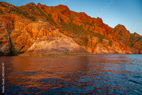Obraz na płótnie Scandola Natural Reserve, Corsica Island. Seascape, south France. w salonie