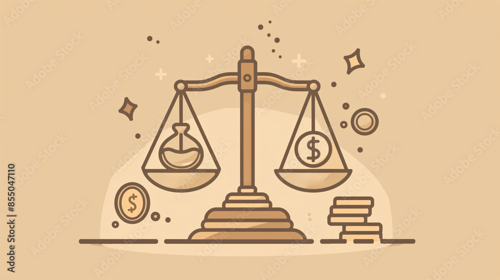 a graphic of a balance scale a graphic of a balance scale