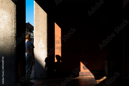 Annecy, Haute-Savoie, lumière du soir, image graphique