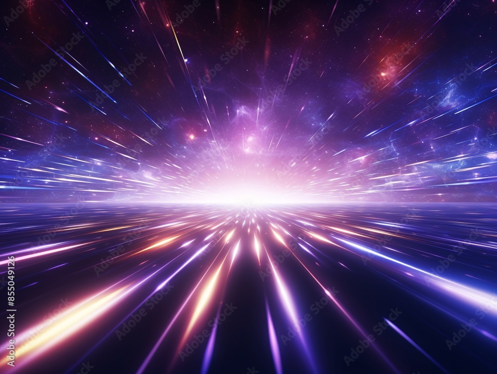 a purple and blue lights in space a purple and blue lights in space