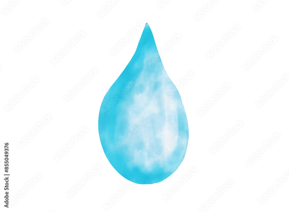 Hand-drawn watercolor illustration of a rain drop isolated on a white background. Hand-drawn watercolor illustration of a rain drop isolated on a white background.
