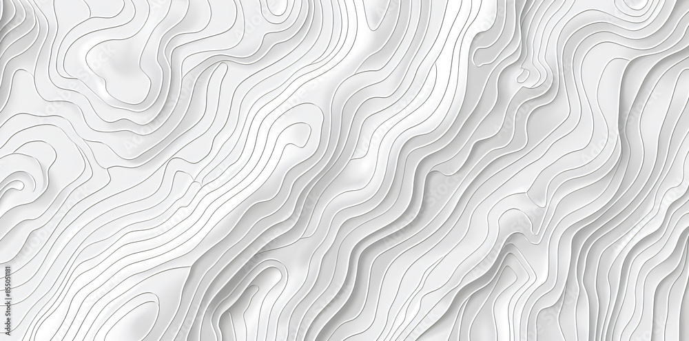 Topographic line map background, light gray and white lines, topographical contour pattern for design banner template Topographic line map background, light gray and white lines, topographical contour pattern for design banner template