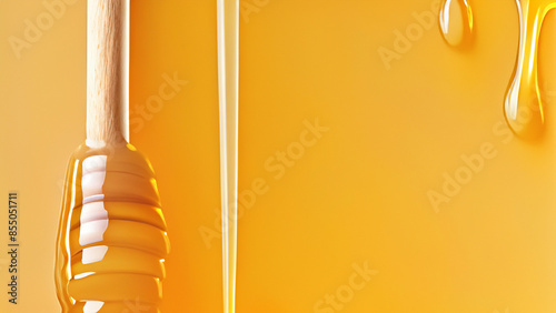 Honey dripping thickly