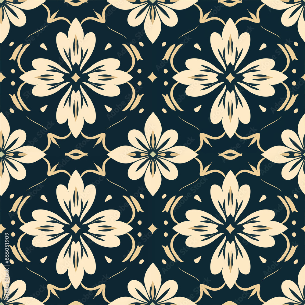 elegant and sophisticated design featuring an intricate geometric pattern with floral motifs elegant and sophisticated design featuring an intricate geometric pattern with floral motifs