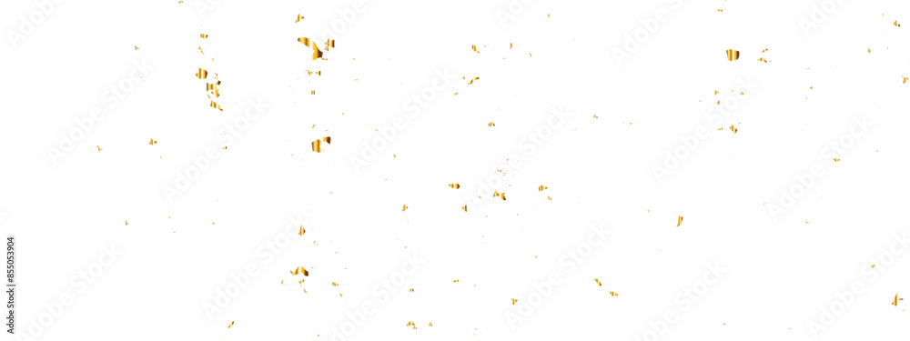Abstract doted and confetti golden glitter and zigzag ribbon particles splatter on transparent background. Luxury golden glitter confetti that floats down falling bokeh celebration background. Abstract doted and confetti golden glitter and zigzag ribbon particles splatter on transparent background. Luxury golden glitter confetti that floats down falling bokeh celebration background.