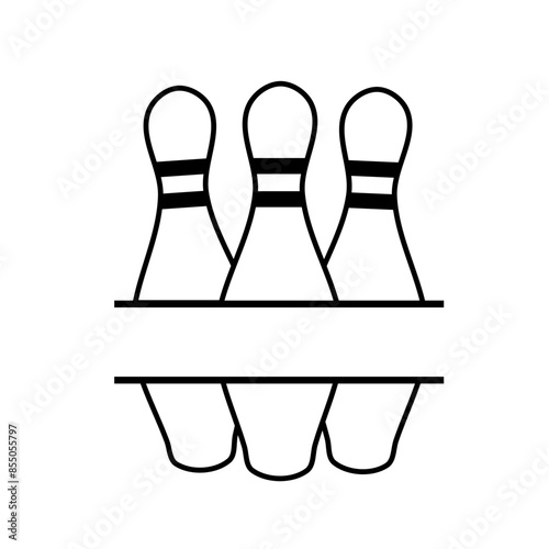 bowling split monogram black