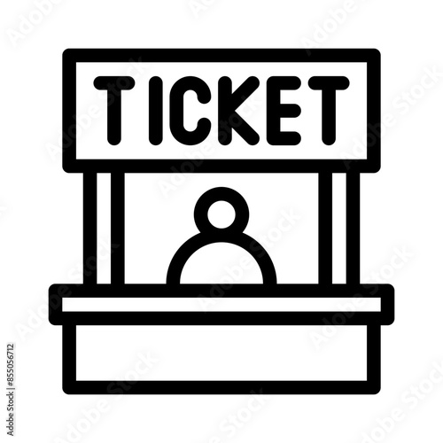 ticket office line icon