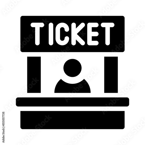 ticket office glyph icon