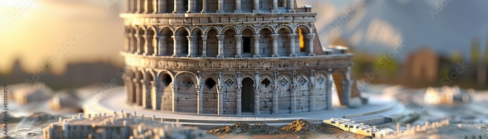 Detailed 3D model of a famous landmark like the Statue of Liberty or the Great Wall of China Detailed 3D model of a famous landmark like the Statue of Liberty or the Great Wall of China