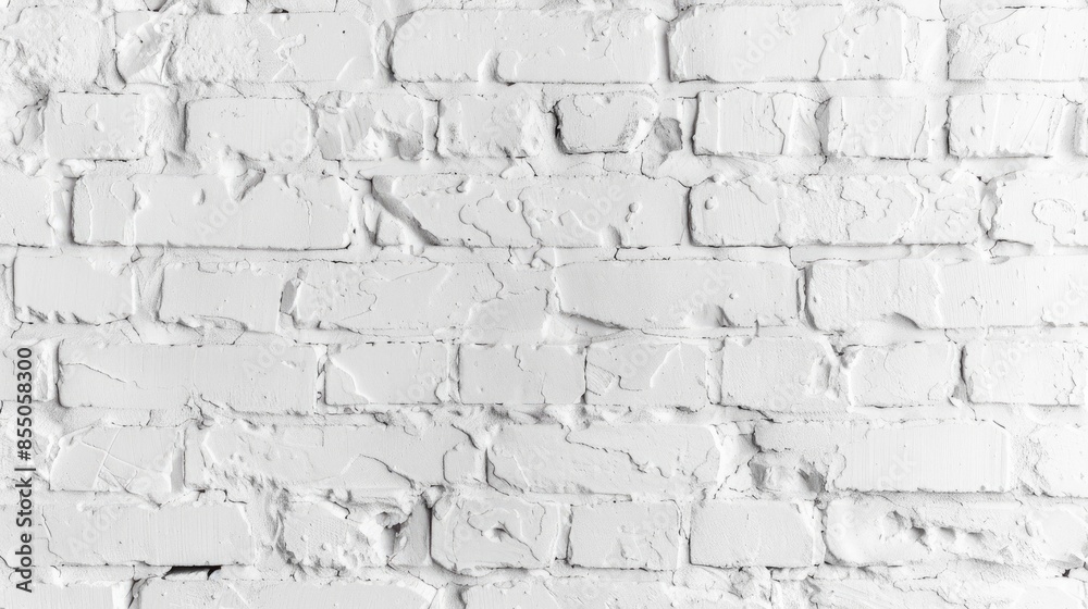 Fototapeta premium Texture or background of a white brick wall