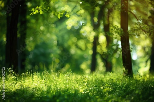 Sunlight Filtering Through Forest Canopy