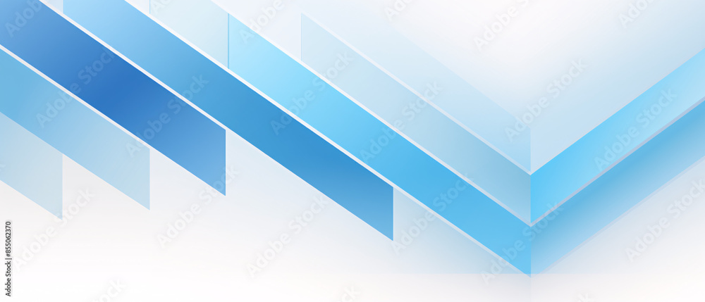 Fototapeta premium Blue angled arrow overlap vector background on white space, modern geometric design concept.
