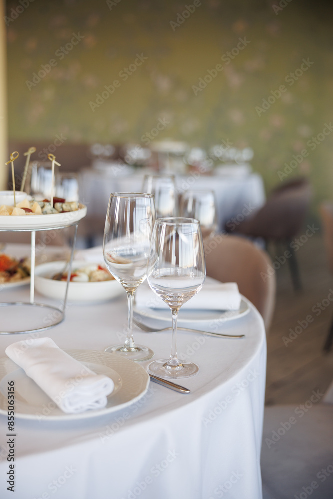 Fototapeta premium table set for a wedding reception