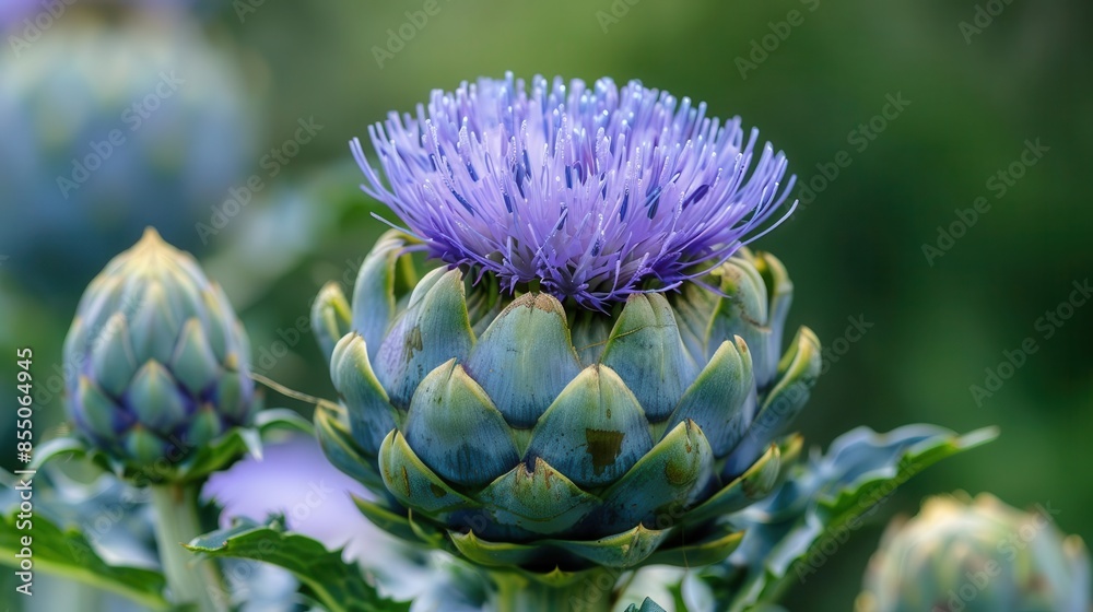 closeup of blue cardoon flower also known as artichoke thistle botanical photography closeup of blue cardoon flower also known as artichoke thistle botanical photography