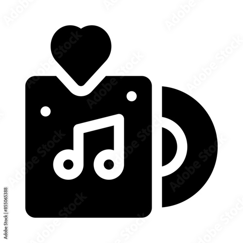 love song glyph icon
