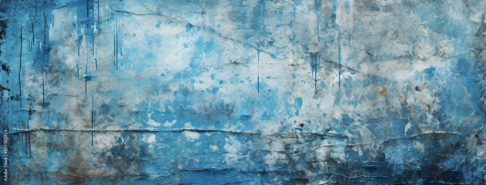 Fototapeta premium Blue grunge style for portraits posters, grunge text overlay, artistic vintage design concept.