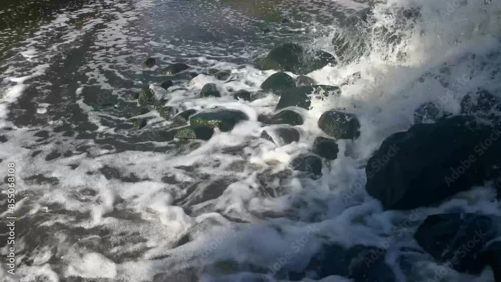 strong flow of water on the river strong flow of water on the river