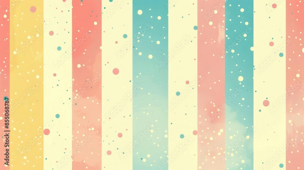 Abstract colorful striped background with white dots. Abstract colorful striped background with white dots.