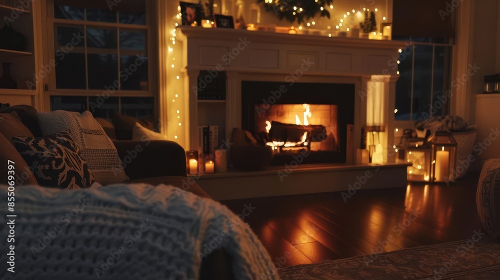 cozy indoor fireplace scene with warm ambient lighting and inviting atmosphere cozy indoor fireplace scene with warm ambient lighting and inviting atmosphere
