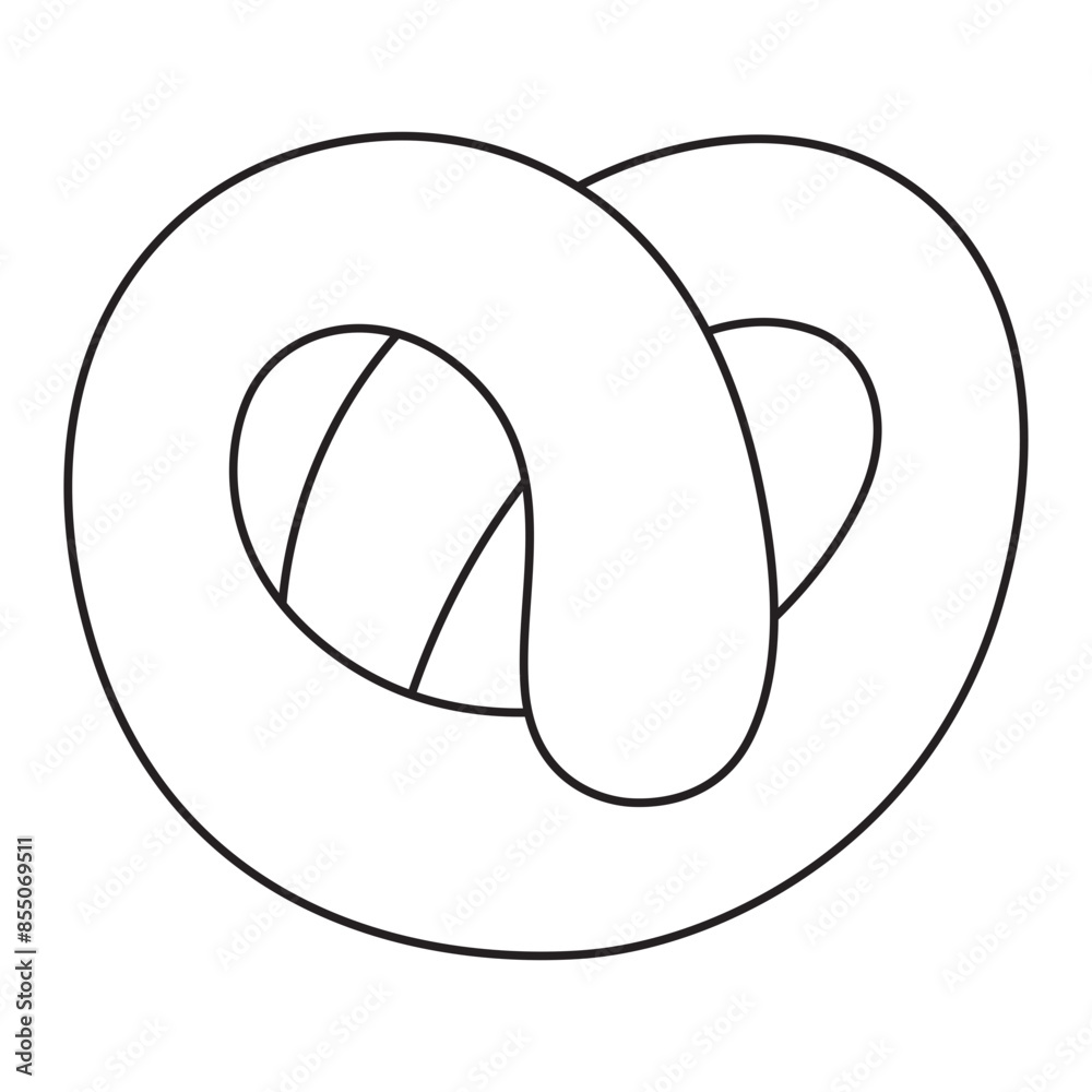 Pretzel line icon. Pretzel line icon.