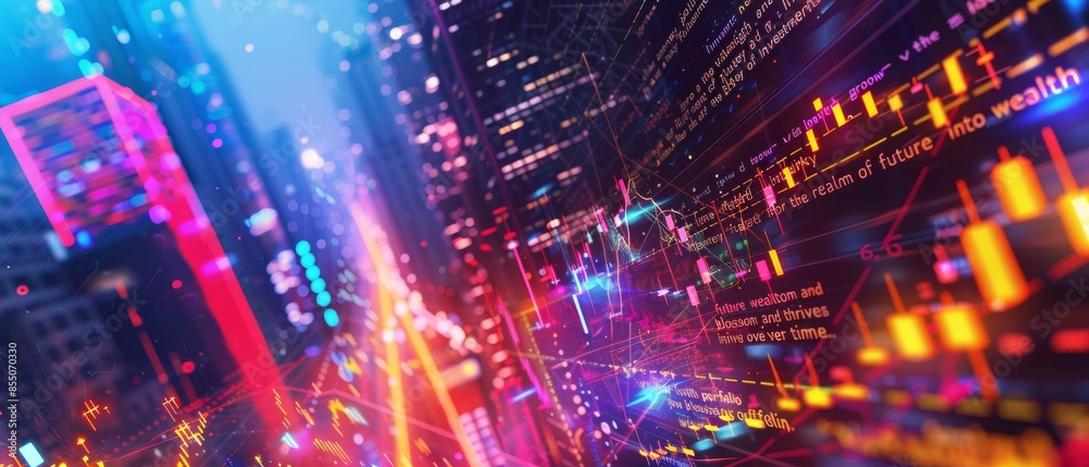 Fototapeta premium Future Wealth Portfolio Growth: A Visual Journey Thriving Investments