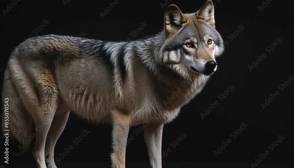Obraz premium Boreal Beauty: A Photographic Exploration of Wolves