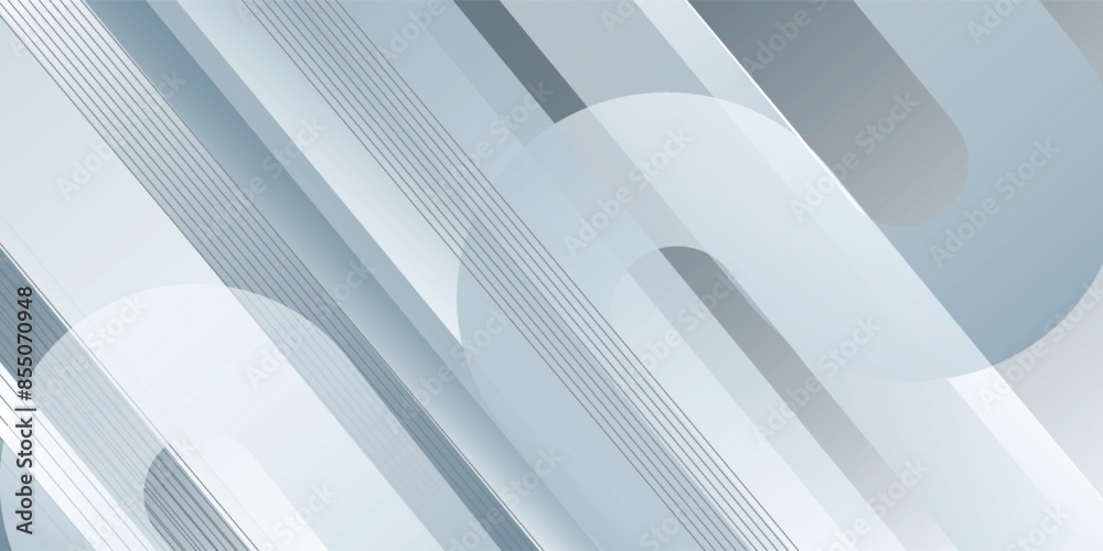 Obraz premium Abstract white Geometric banner design background.