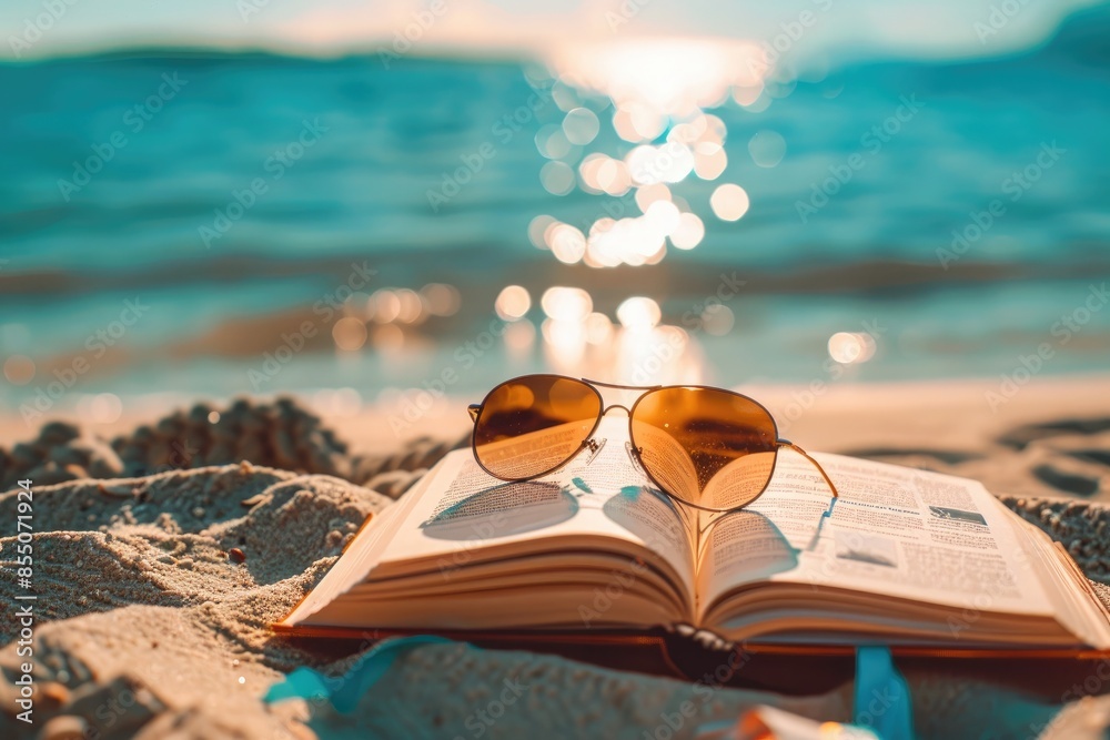 Book and Sunglasses in the Sand Book and Sunglasses in the Sand