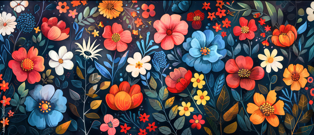 Watercolor seamless pattern featuring subtle wildflowers and foliage, the soft hues and gentle strokes creating a calming nature backdrop.Generative AI Watercolor seamless pattern featuring subtle wildflowers and foliage, the soft hues and gentle strokes creating a calming nature backdrop.Generative AI