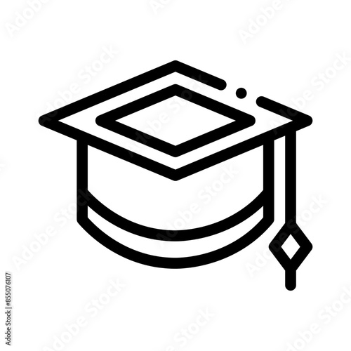 mortarboard line icon