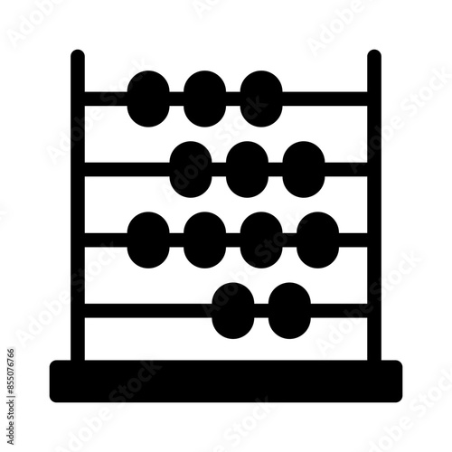 abacus glyph icon