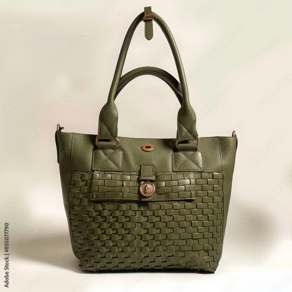 Sophisticated Leather Handbag with Front Zip, Buckle Lock, and Smooth Handle, Perfect Women's Luxury Accessory on Transparent Background Sophisticated Leather Handbag with Front Zip, Buckle Lock, and Smooth Handle, Perfect Women's Luxury Accessory on Transparent Background