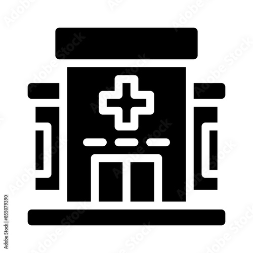 clinic glyph icon